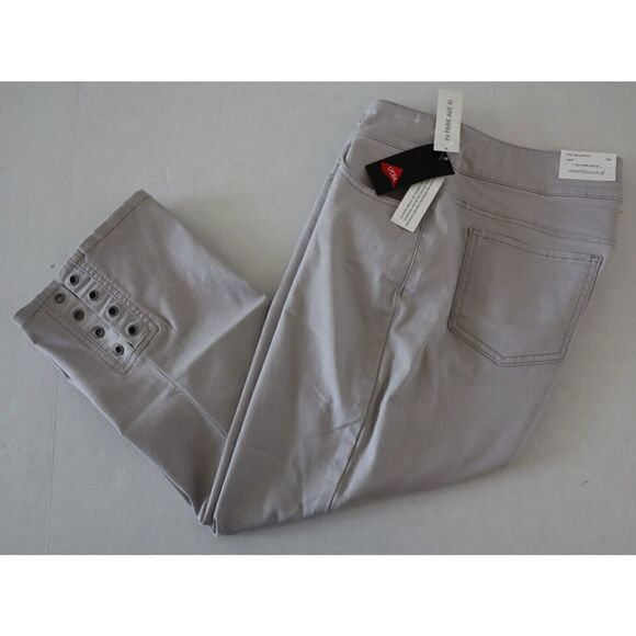 Westbound Women's Sz 14 Gray The Park Ave Fit Mid-Rise Pull On Capris - Picture 6 of 6